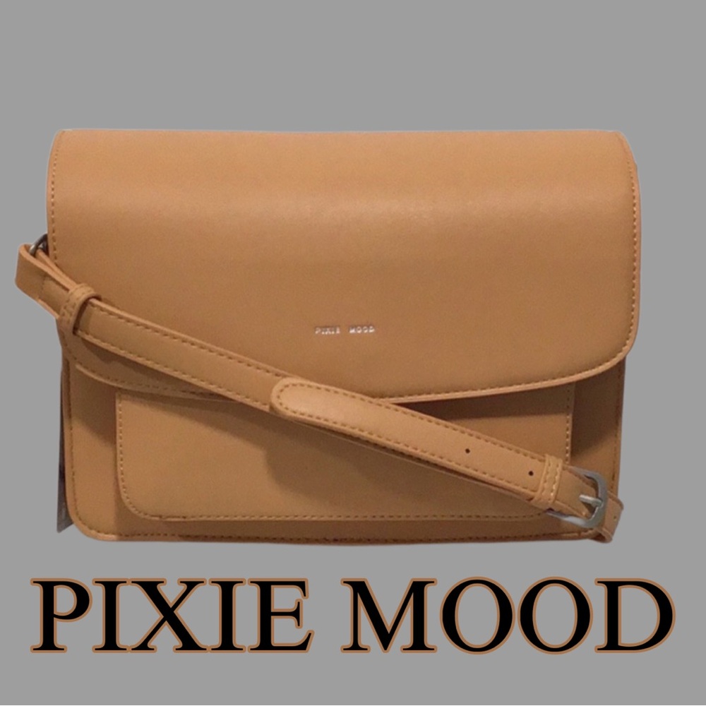 NWT PIXIE MOOD Zoe Causebox Vegan Leather Crossbody, Honey Color
